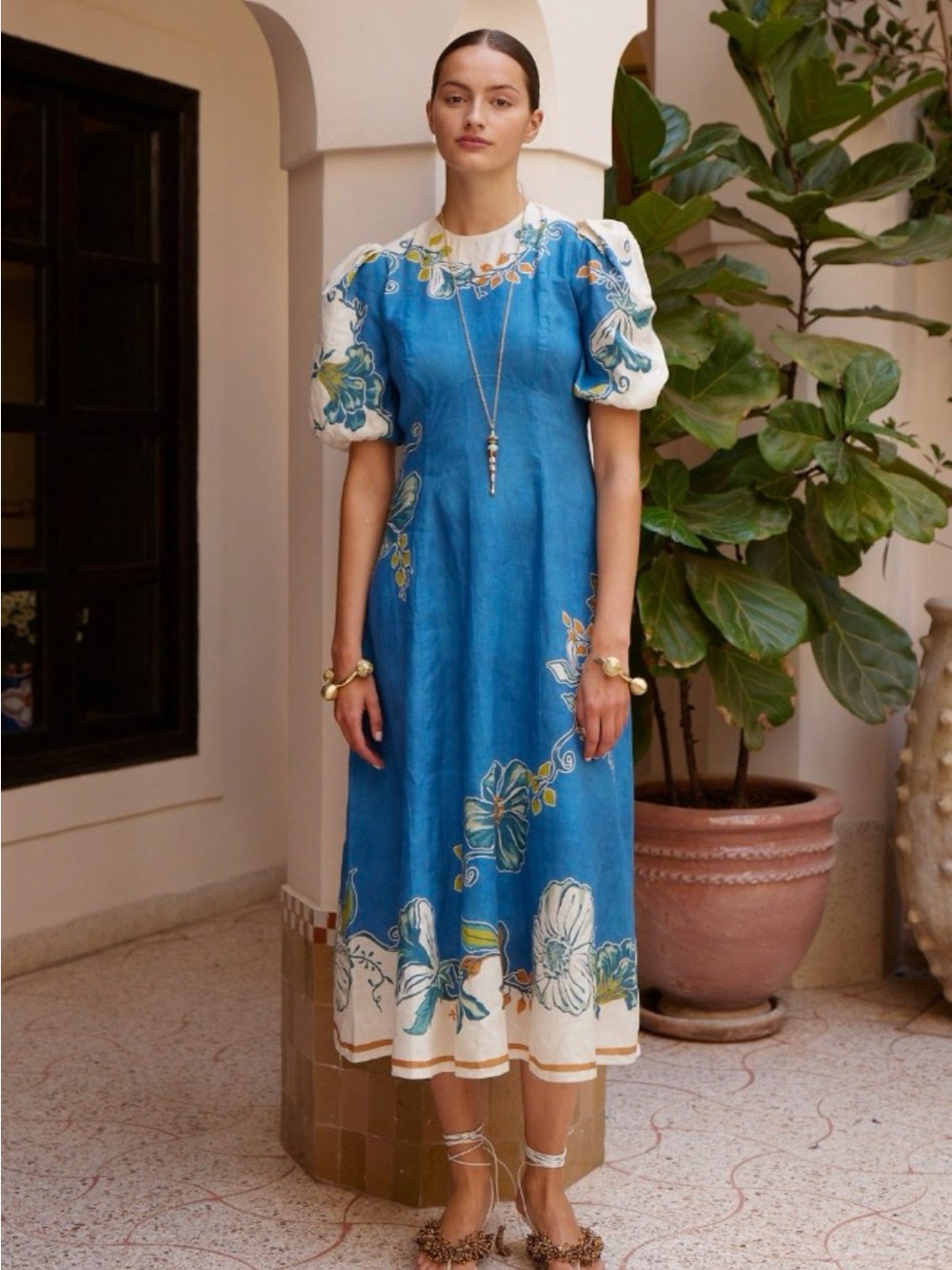 ✨ Alemais Luda Floral Linen Midi Dress | NWOT | Retail $550 ✨